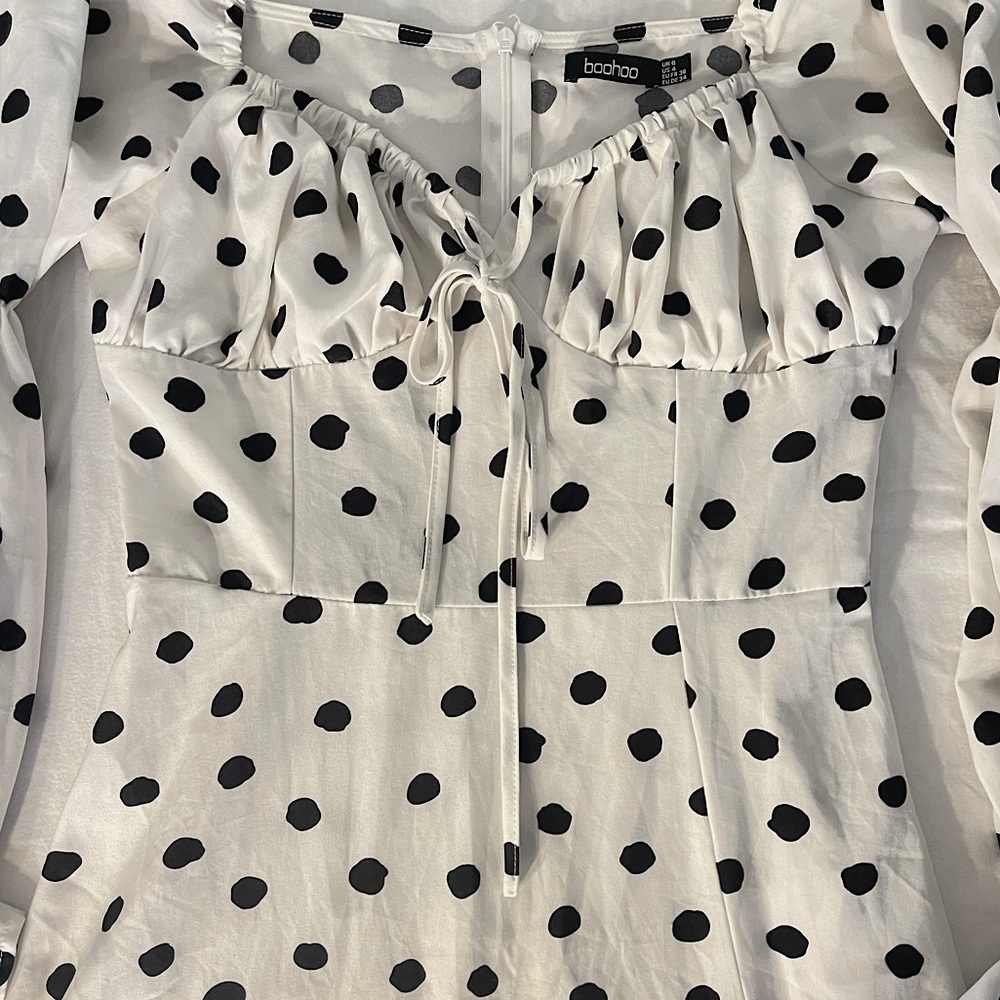 BOOHOO TALL MIDI LENGTH, BALLOON SLEEVE DRESS